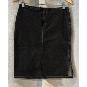 Lauren‎ Ralph Lauren denim skirt, size 4, classic, everyday, western, Black